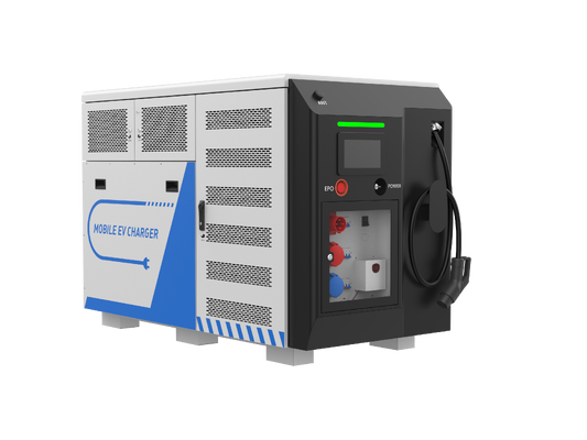 100KW 모바일 EV 충전소 170A 트럭 밴용 휴대용 비상 EV 충전기